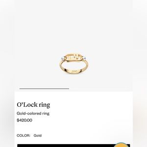 Fendi o lock ring - size 6-6.5